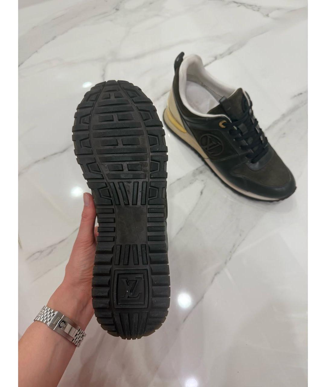 LOUIS VUITTON Черные кожаные кроссовки, фото 7