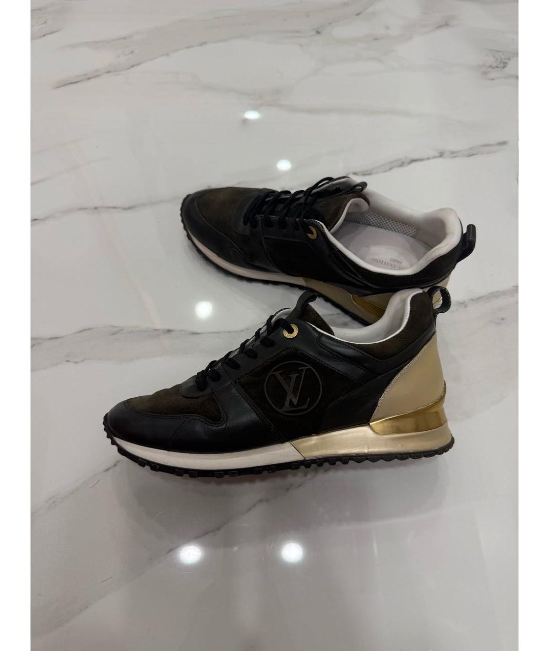 LOUIS VUITTON Черные кожаные кроссовки, фото 8