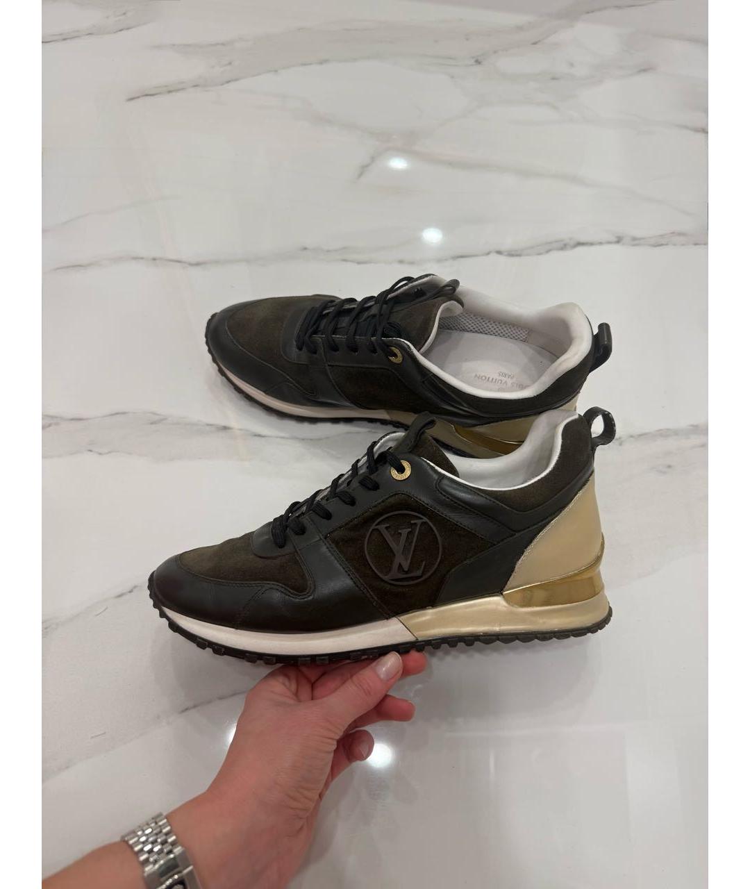 LOUIS VUITTON Черные кожаные кроссовки, фото 9