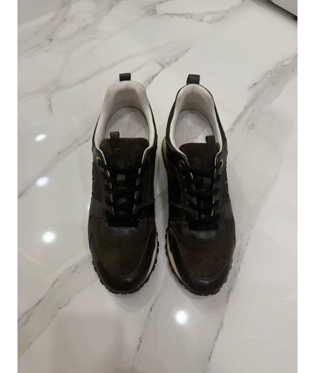 LOUIS VUITTON Черные кожаные кроссовки, фото 4