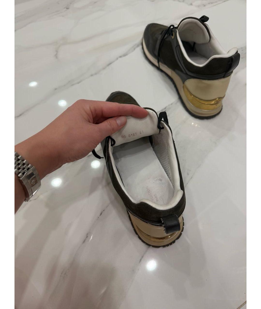 LOUIS VUITTON Черные кожаные кроссовки, фото 5