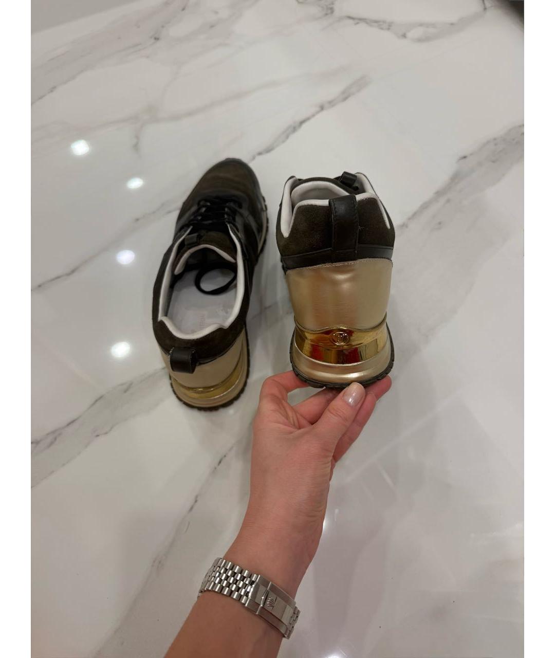 LOUIS VUITTON Черные кожаные кроссовки, фото 6