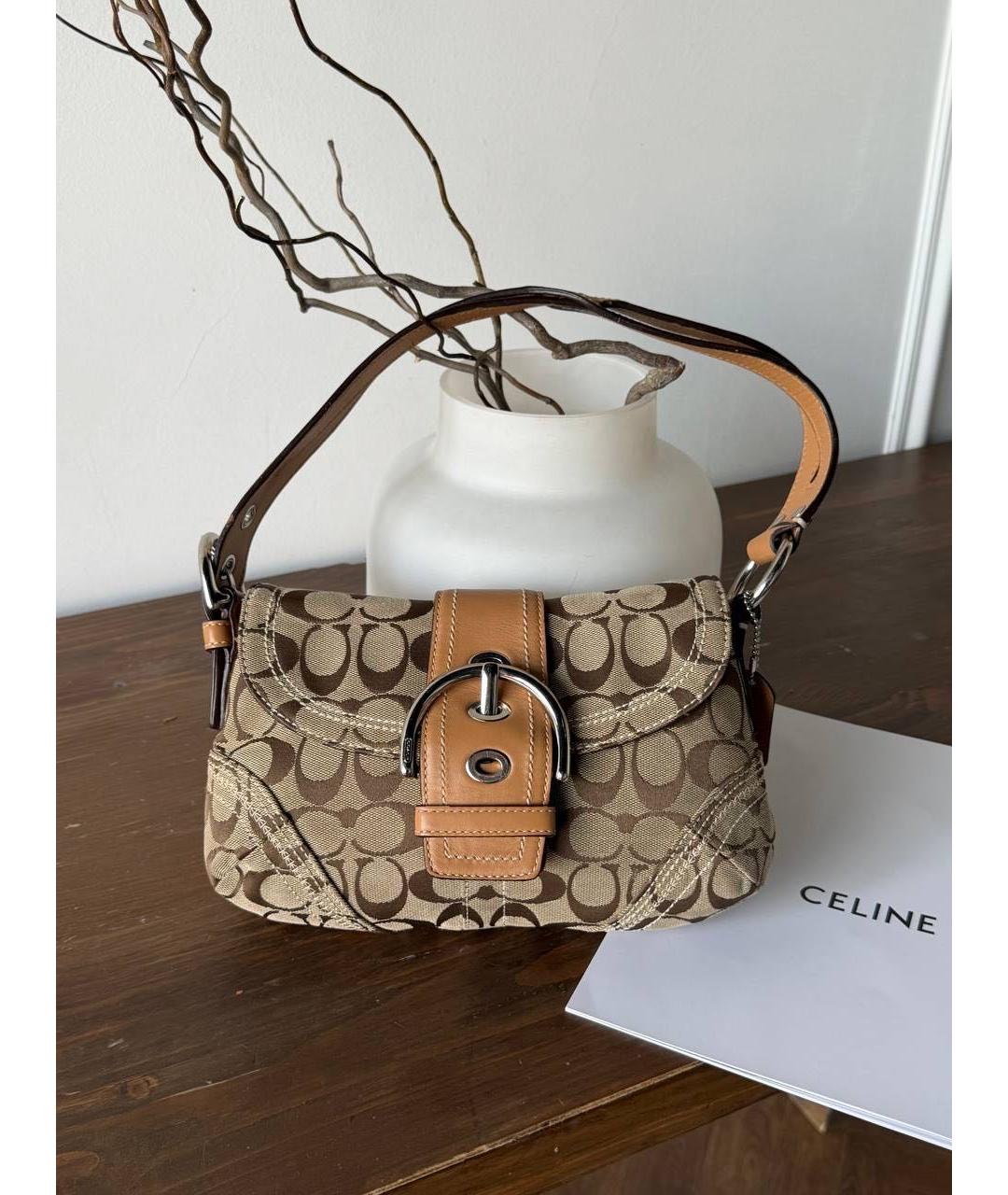 COACH Бежевая сумка через плечо, фото 6