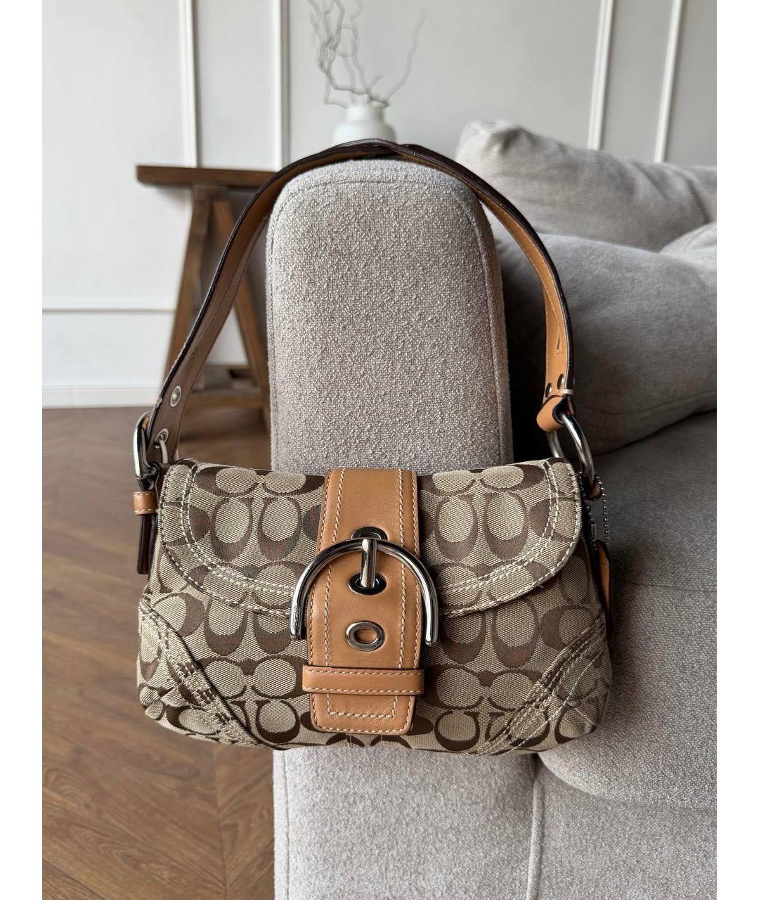 COACH Бежевая сумка через плечо, фото 9