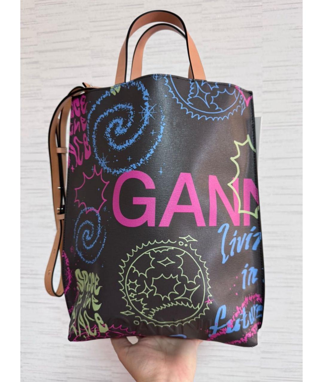 GANNI Мульти кожаная сумка тоут, фото 6