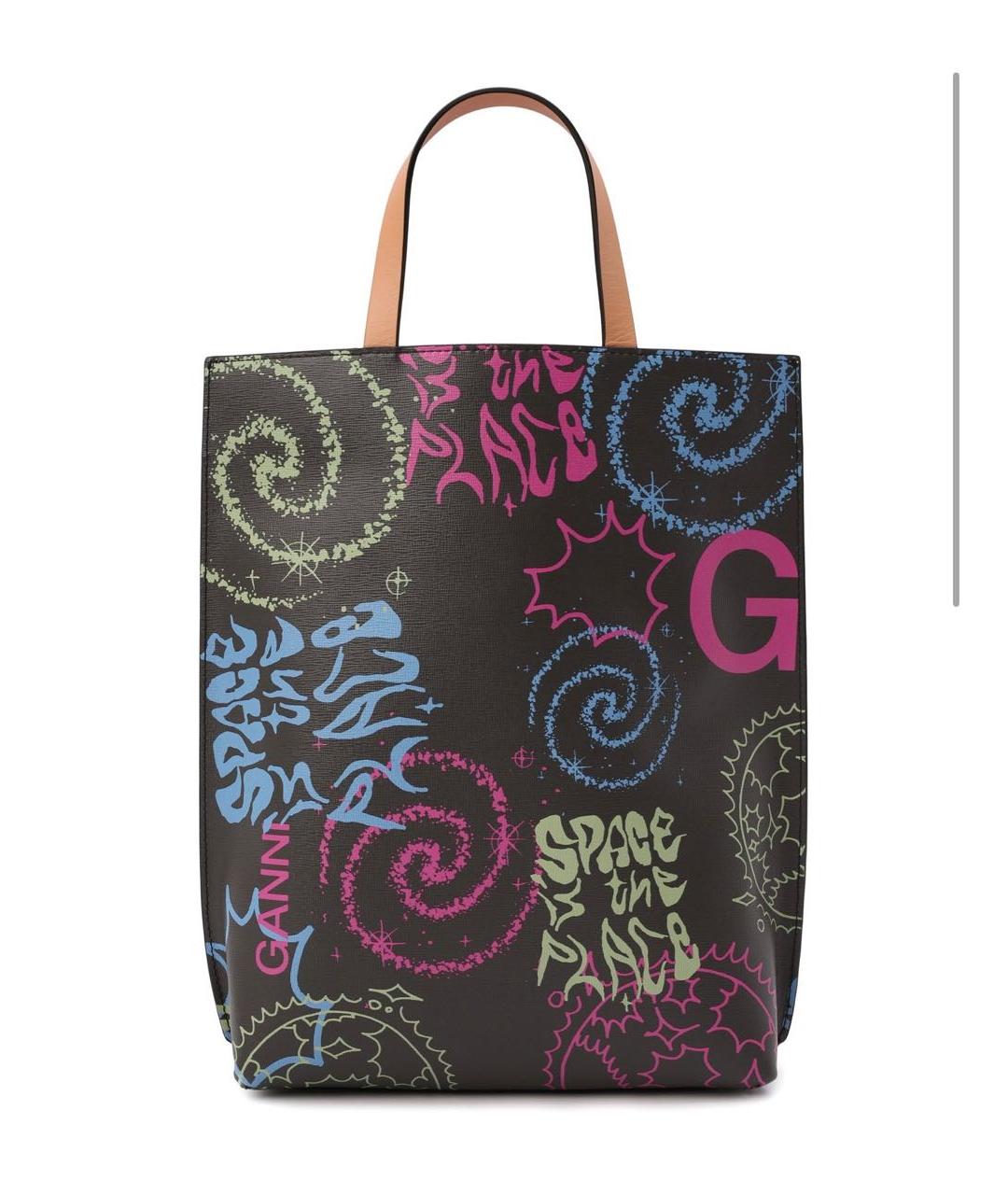 GANNI Мульти кожаная сумка тоут, фото 4