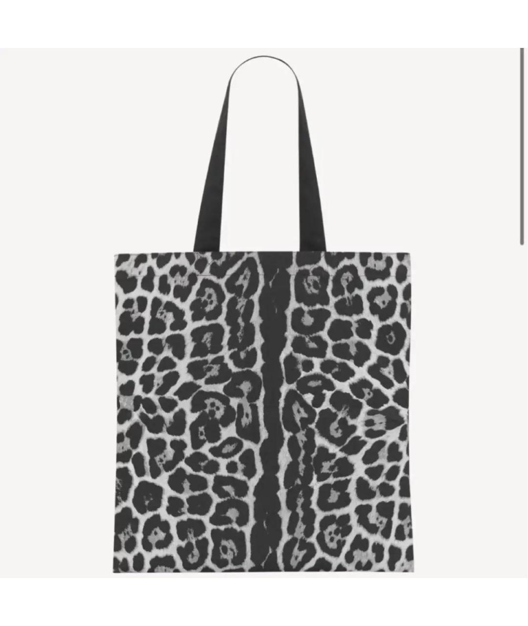 SAINT LAURENT Черная хлопковая сумка тоут, фото 2