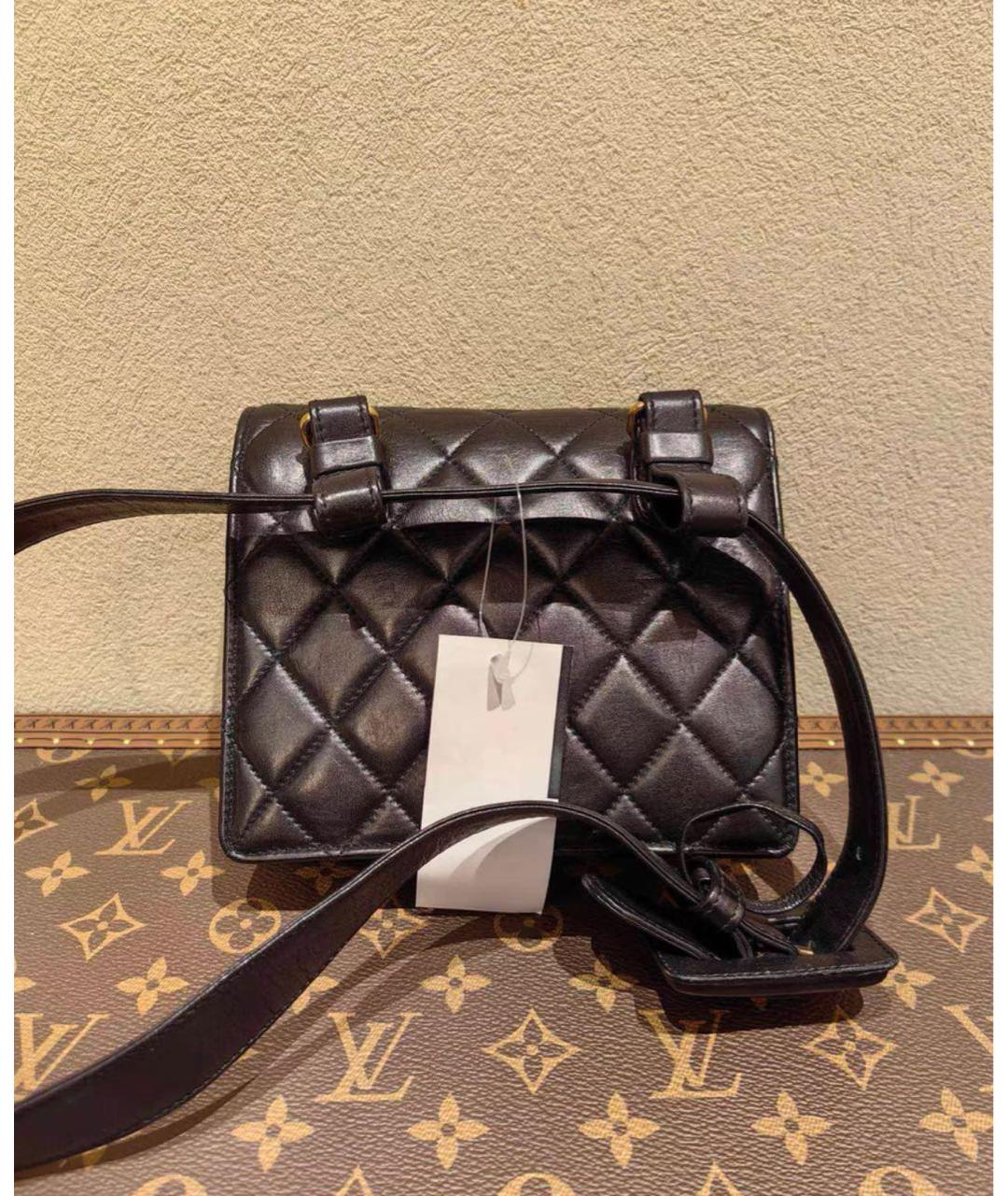 CHANEL Черная кожаная поясная сумка, фото 3