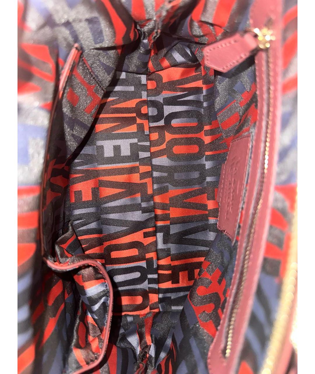 VIVIENNE WESTWOOD Бордовая кожаная сумка с короткими ручками, фото 8