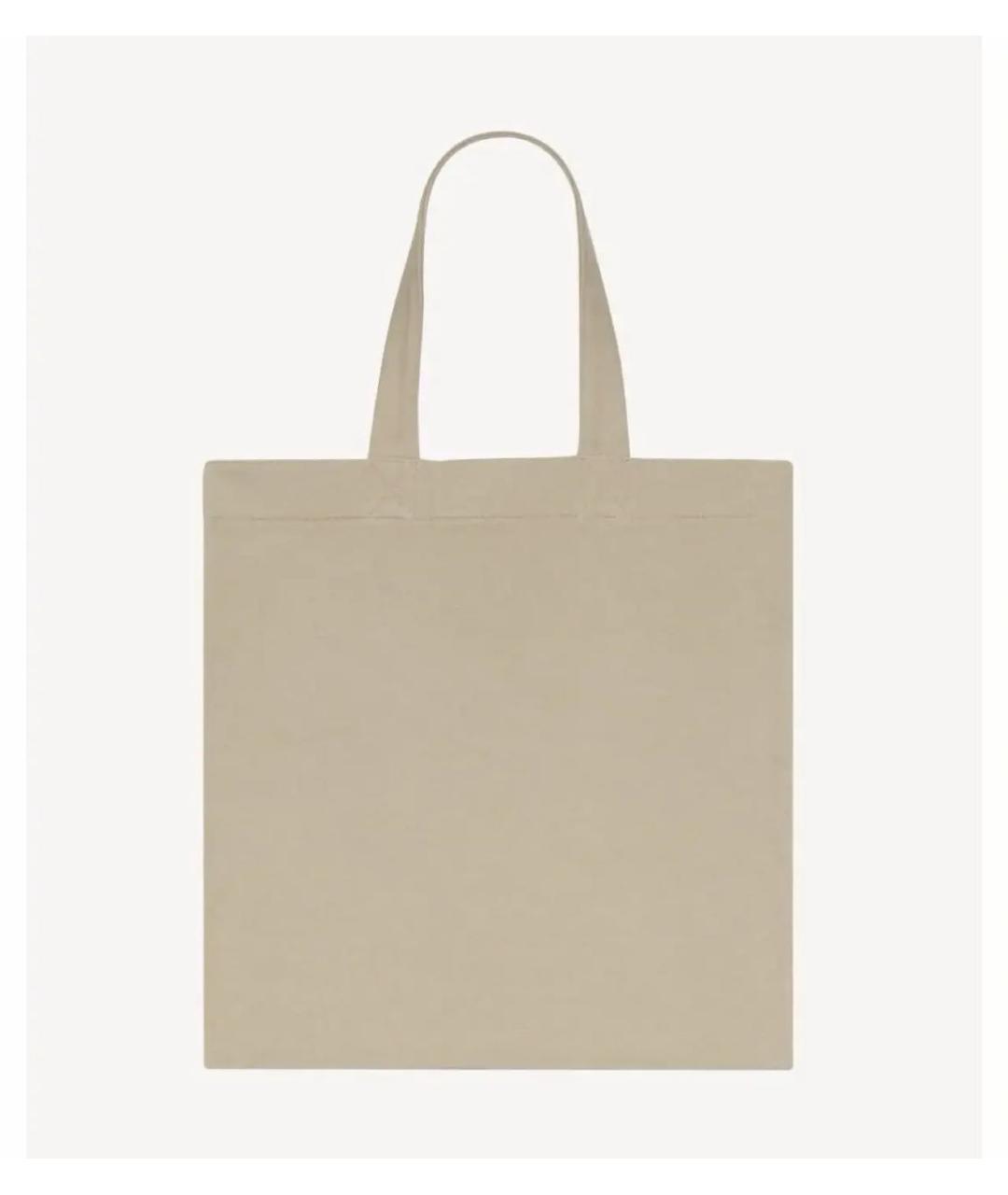 SAINT LAURENT Бежевая хлопковая сумка тоут, фото 2