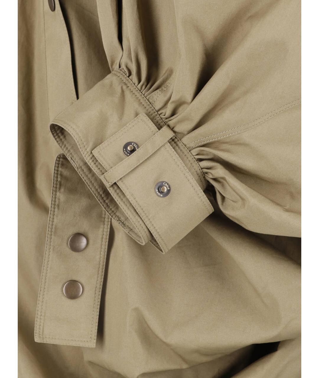 CHLOE Бежевый хлопковый тренч/плащ, фото 3