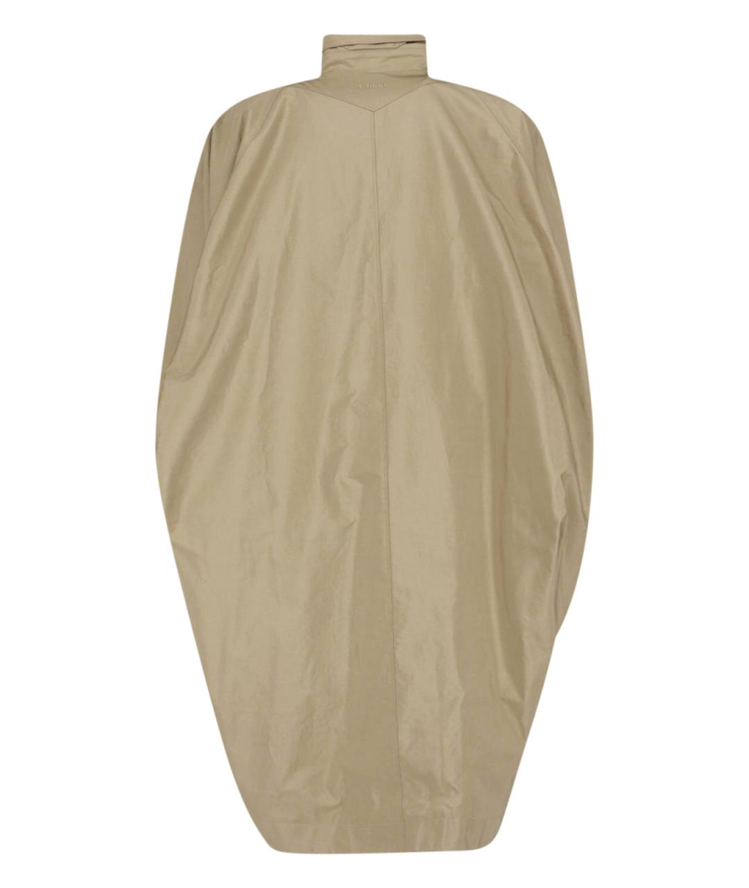 CHLOE Бежевый хлопковый тренч/плащ, фото 2