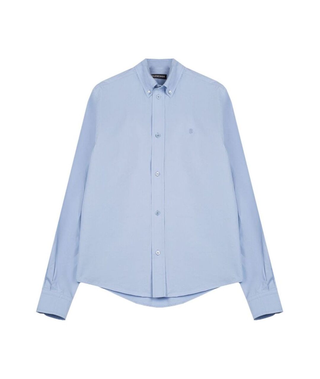 BALENCIAGA Голубая хлопковая классическая рубашка, фото 1