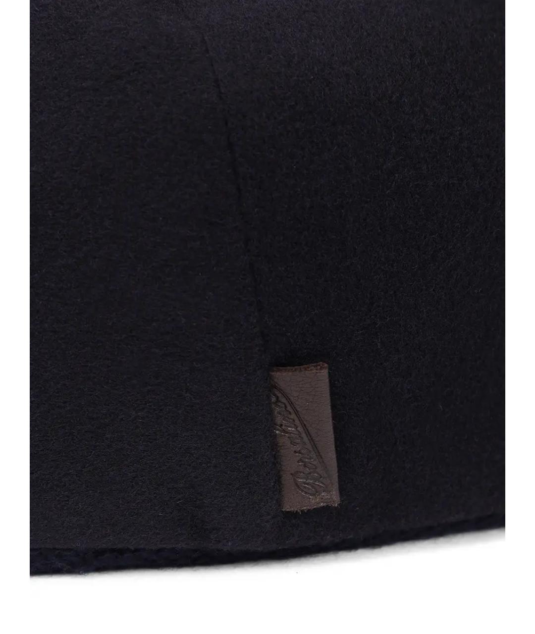 BORSALINO Темно-синяя кашемировая кепка/бейсболка, фото 3