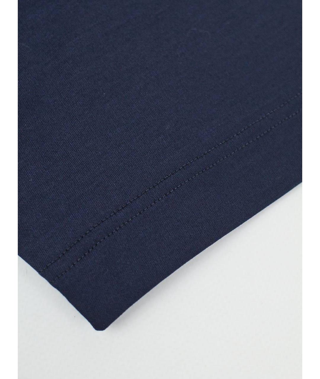 ZILLI Темно-синяя хлопковая футболка, фото 7