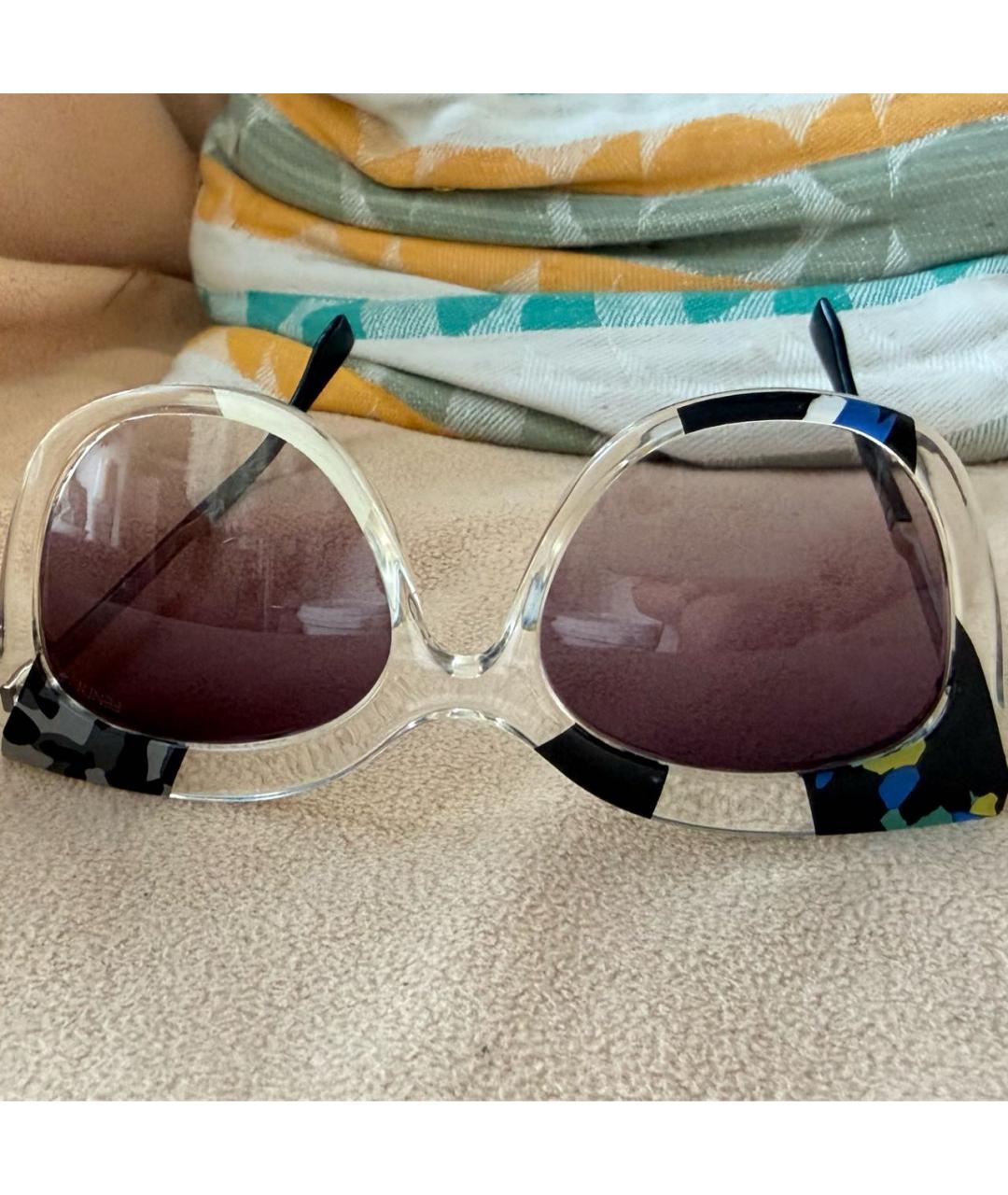 FENDI Мульти пластиковые солнцезащитные очки, фото 4