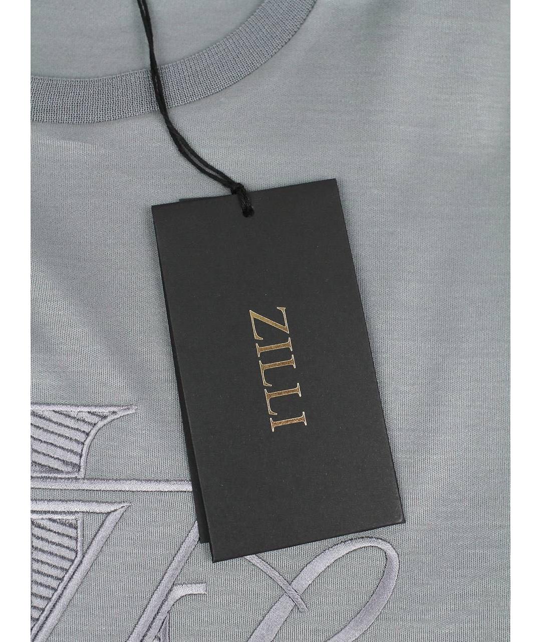 ZILLI Серая хлопковая футболка, фото 4