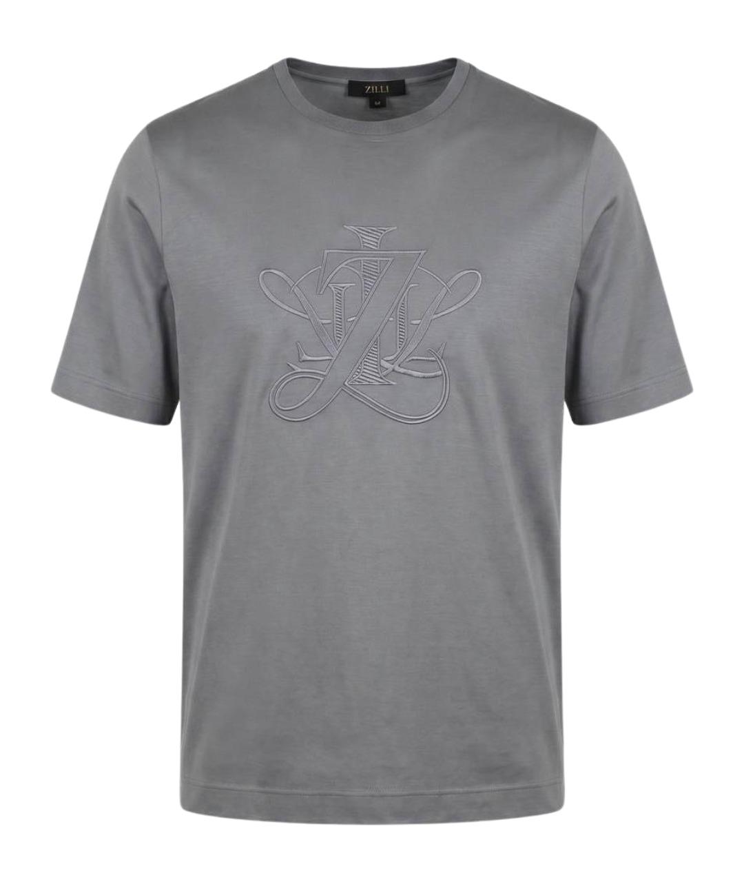 ZILLI Серая хлопковая футболка, фото 1