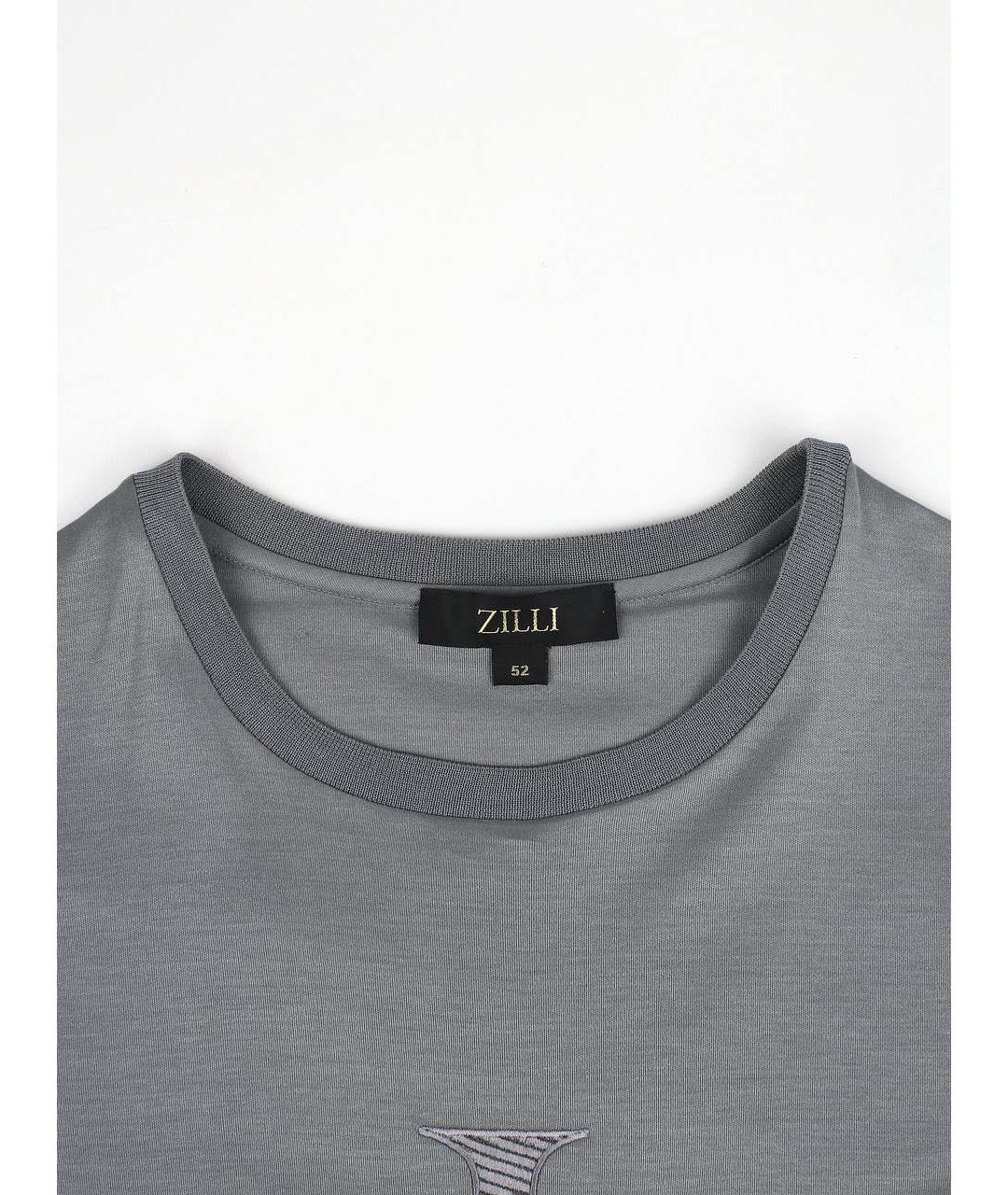ZILLI Серая хлопковая футболка, фото 5