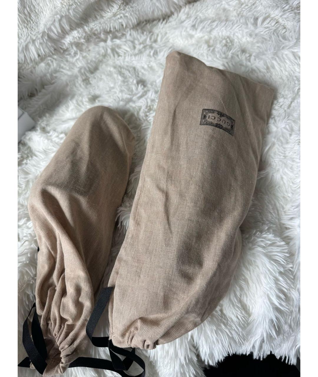 GUCCI Темно-синие текстильные мюли, фото 6