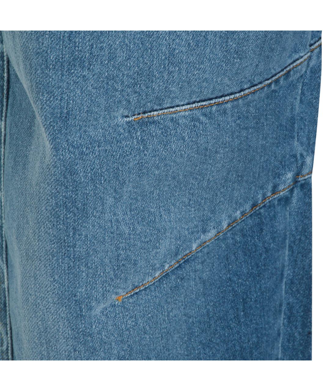 MARINE SERRE Синие хлопковые прямые джинсы, фото 3