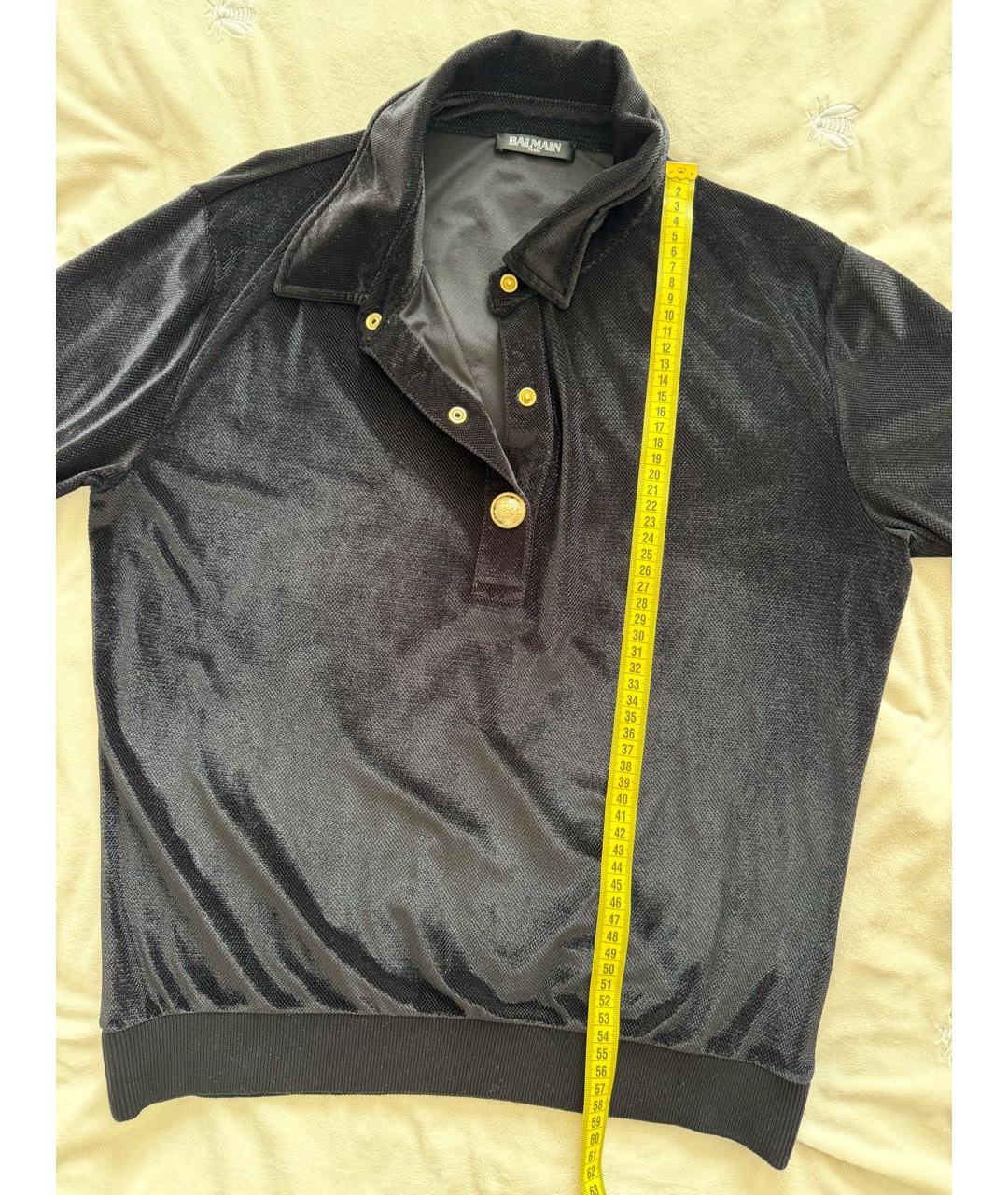 BALMAIN Черная полиэстеровая рубашка, фото 3
