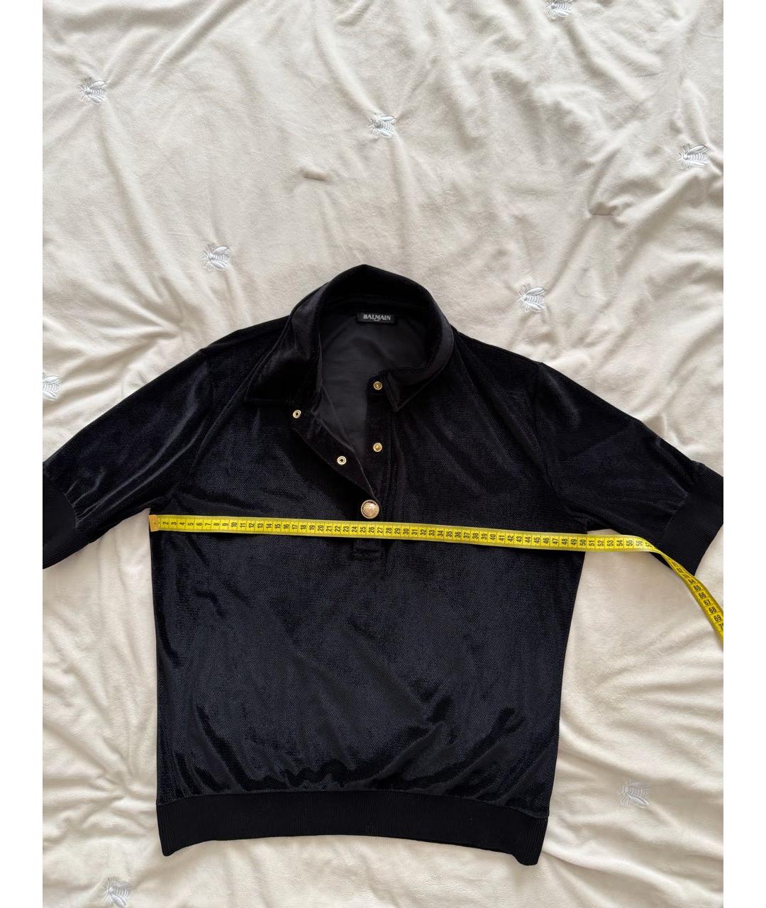 BALMAIN Черная полиэстеровая рубашка, фото 2