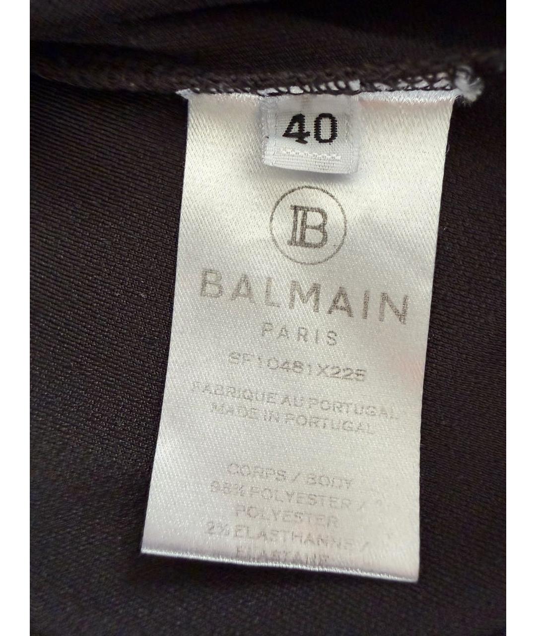 BALMAIN Черная полиэстеровая рубашка, фото 6