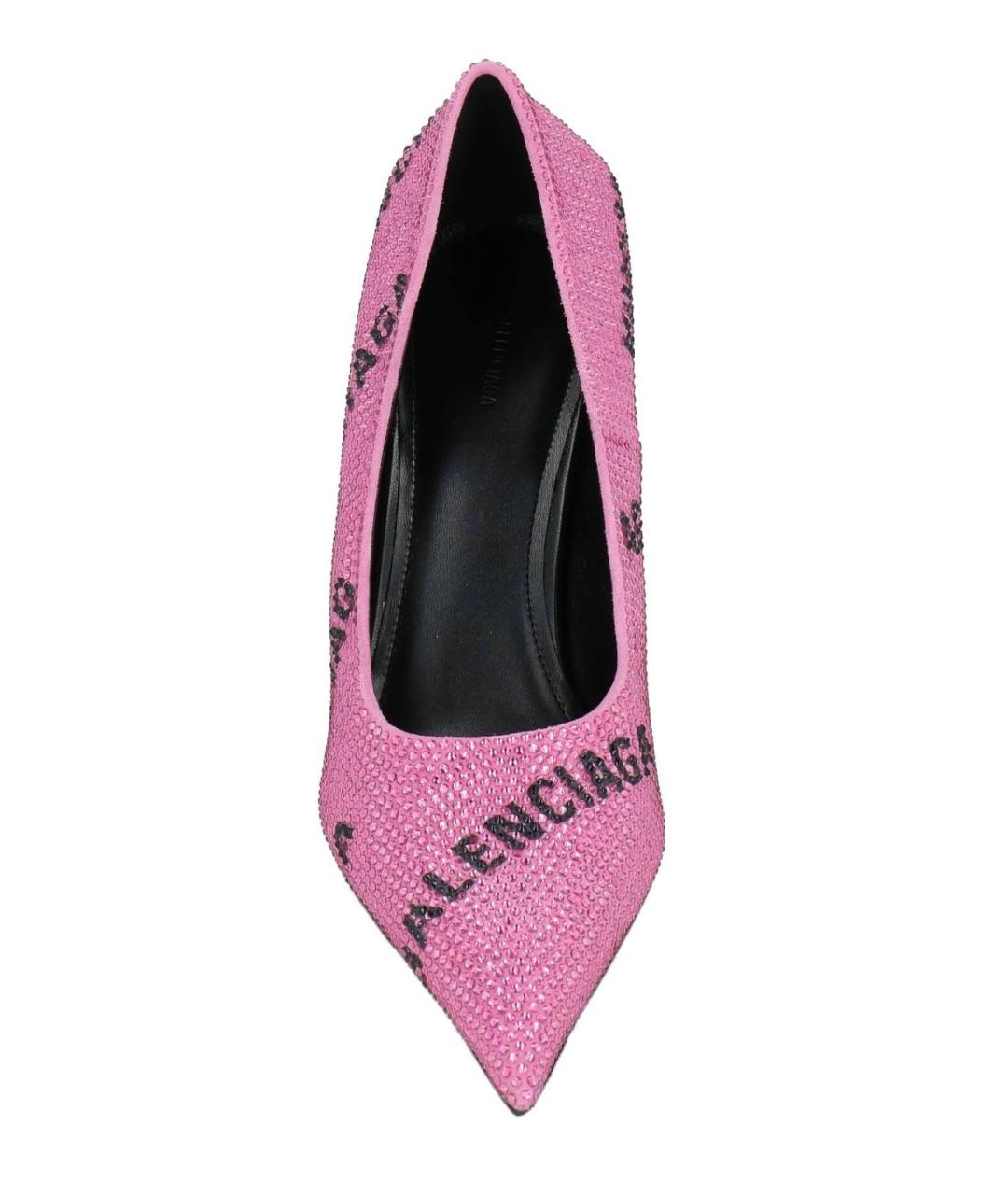 BALENCIAGA Розовые текстильные туфли, фото 3