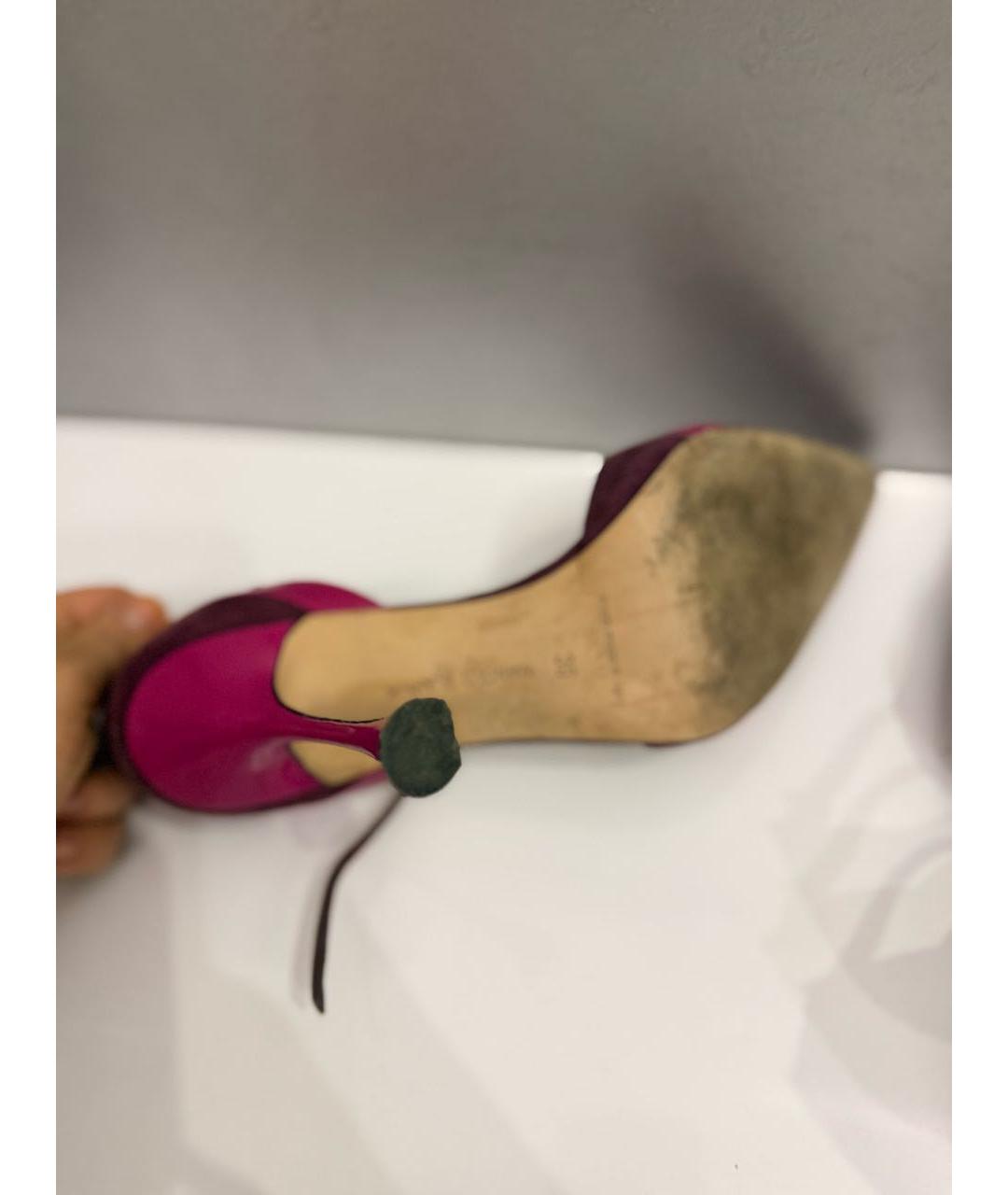 MANOLO BLAHNIK Мульти замшевые босоножки, фото 7