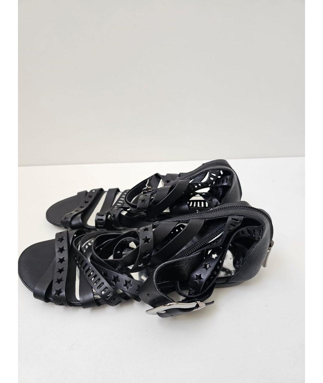 BALMAIN Черные кожаные сандалии, фото 8