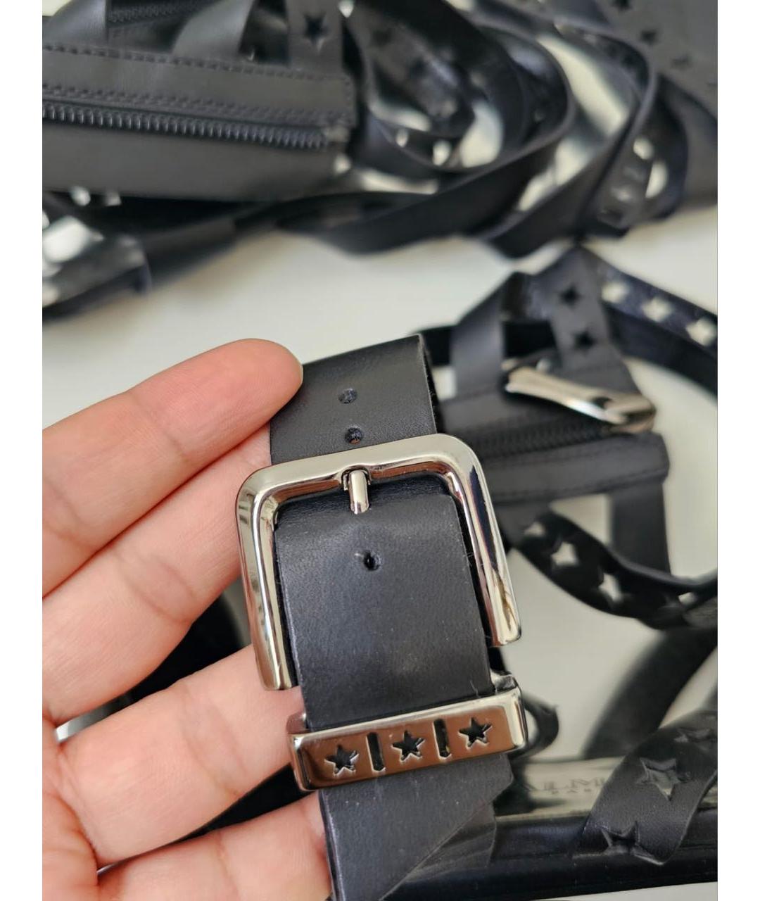 BALMAIN Черные кожаные сандалии, фото 5