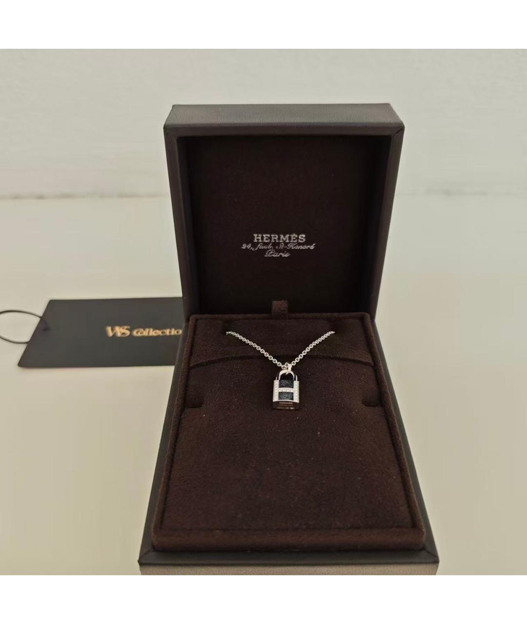 HERMES Серебряное колье из белого золота, фото 5