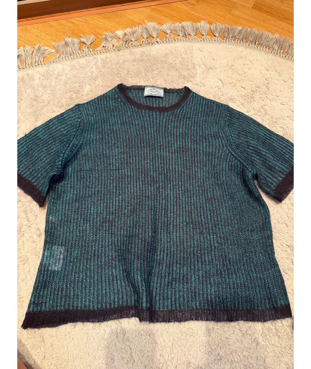 PRADA Бирюзовый джемпер / свитер, фото 3