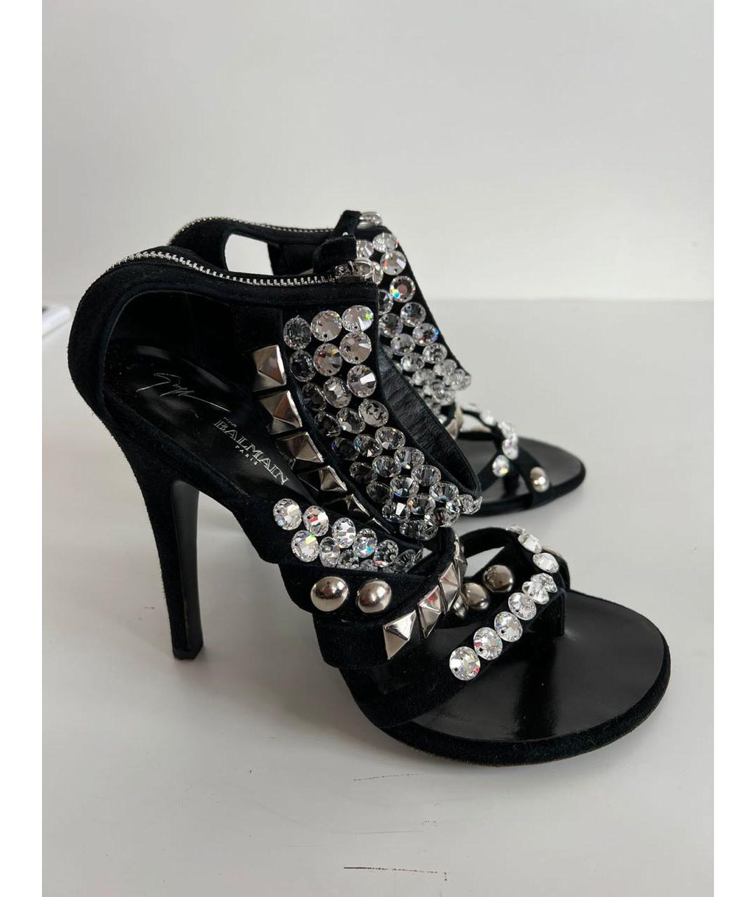 BALMAIN Черные босоножки, фото 8