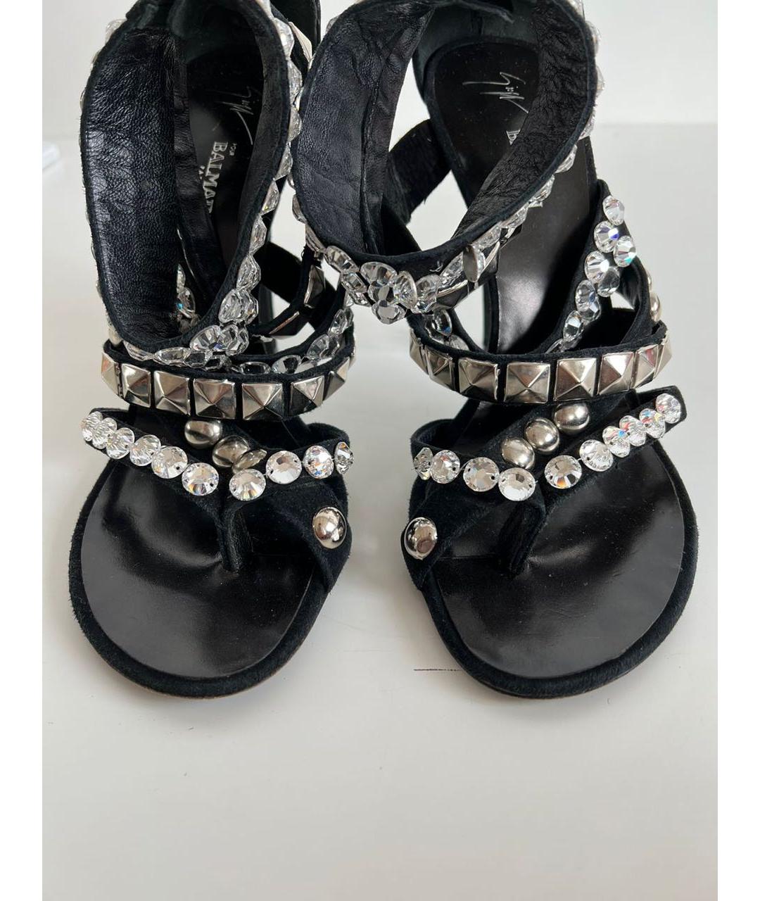 BALMAIN Черные босоножки, фото 7