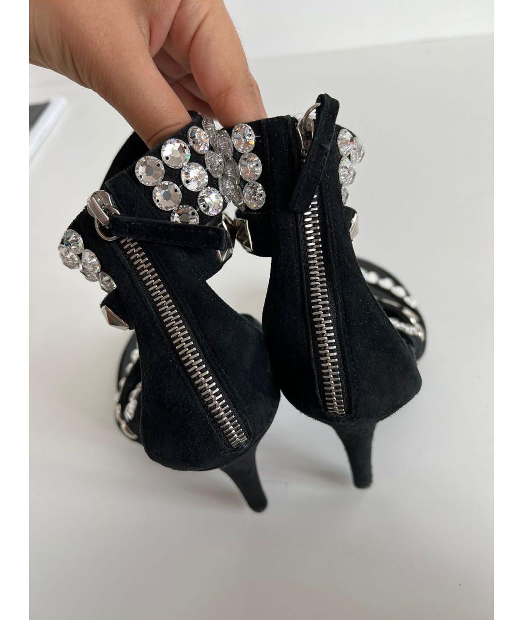 BALMAIN Черные босоножки, фото 6