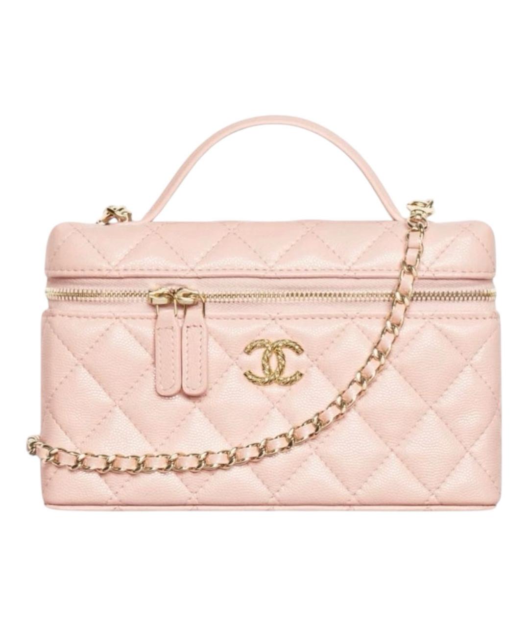 CHANEL Розовая кожаная сумка через плечо, фото 5
