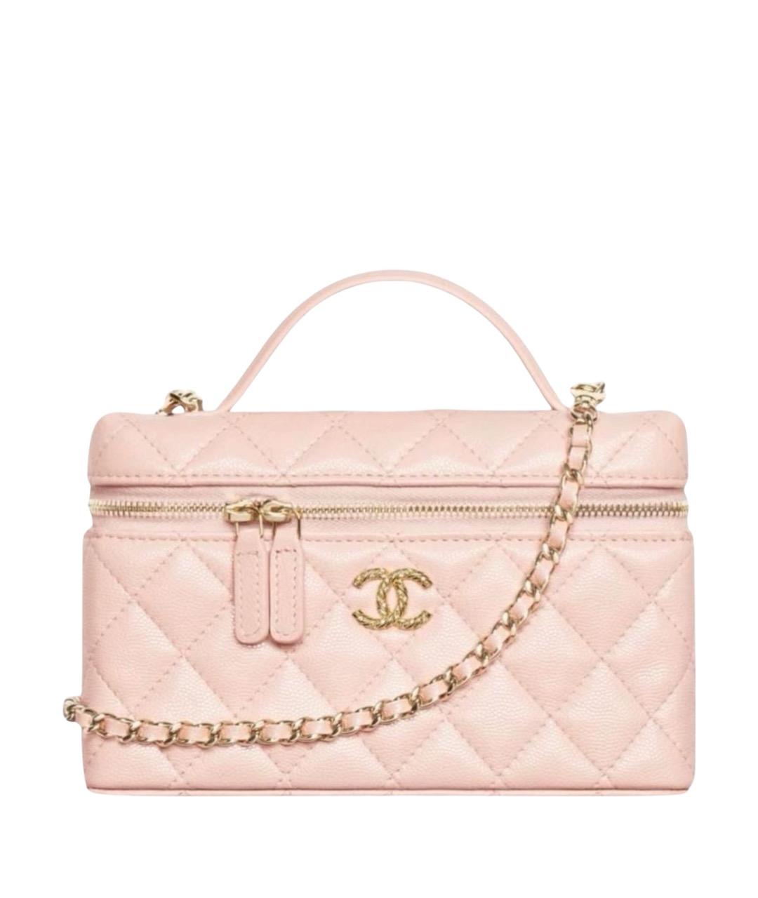 CHANEL Розовая кожаная сумка через плечо, фото 1