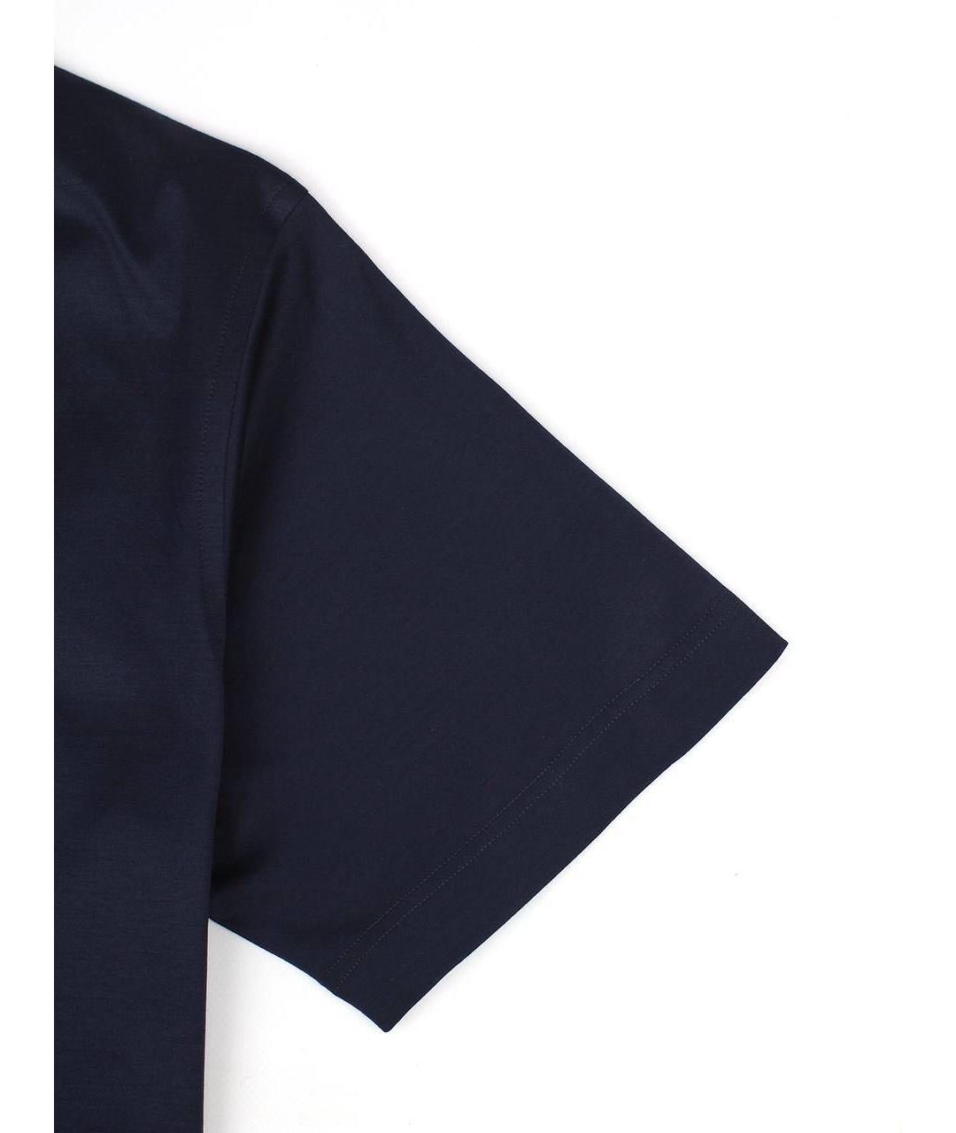 ZILLI Темно-синяя хлопковая футболка, фото 6