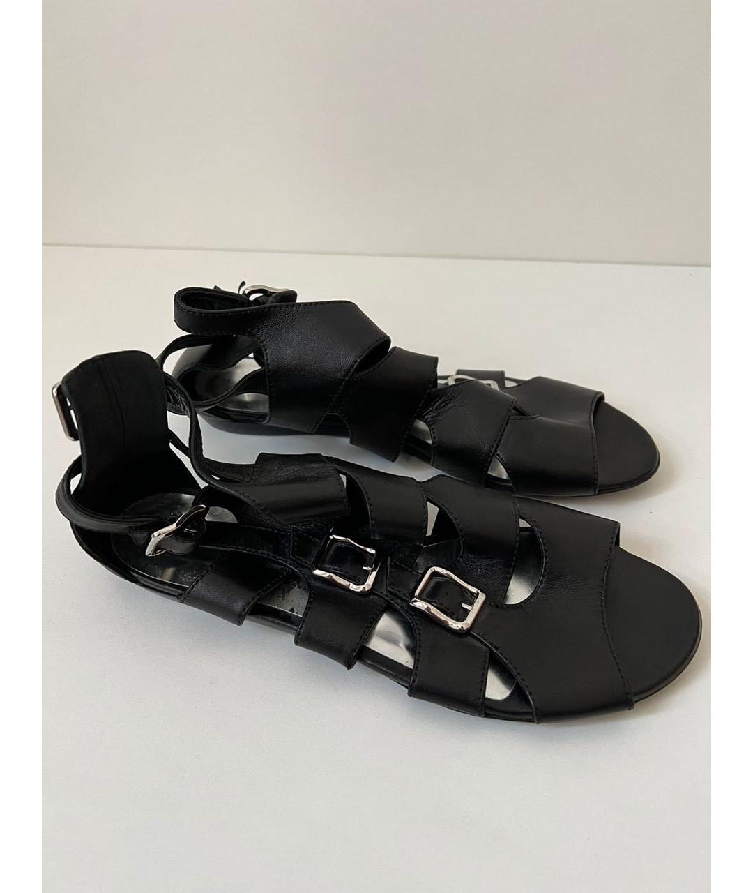 BALMAIN Черные кожаные сандалии, фото 8