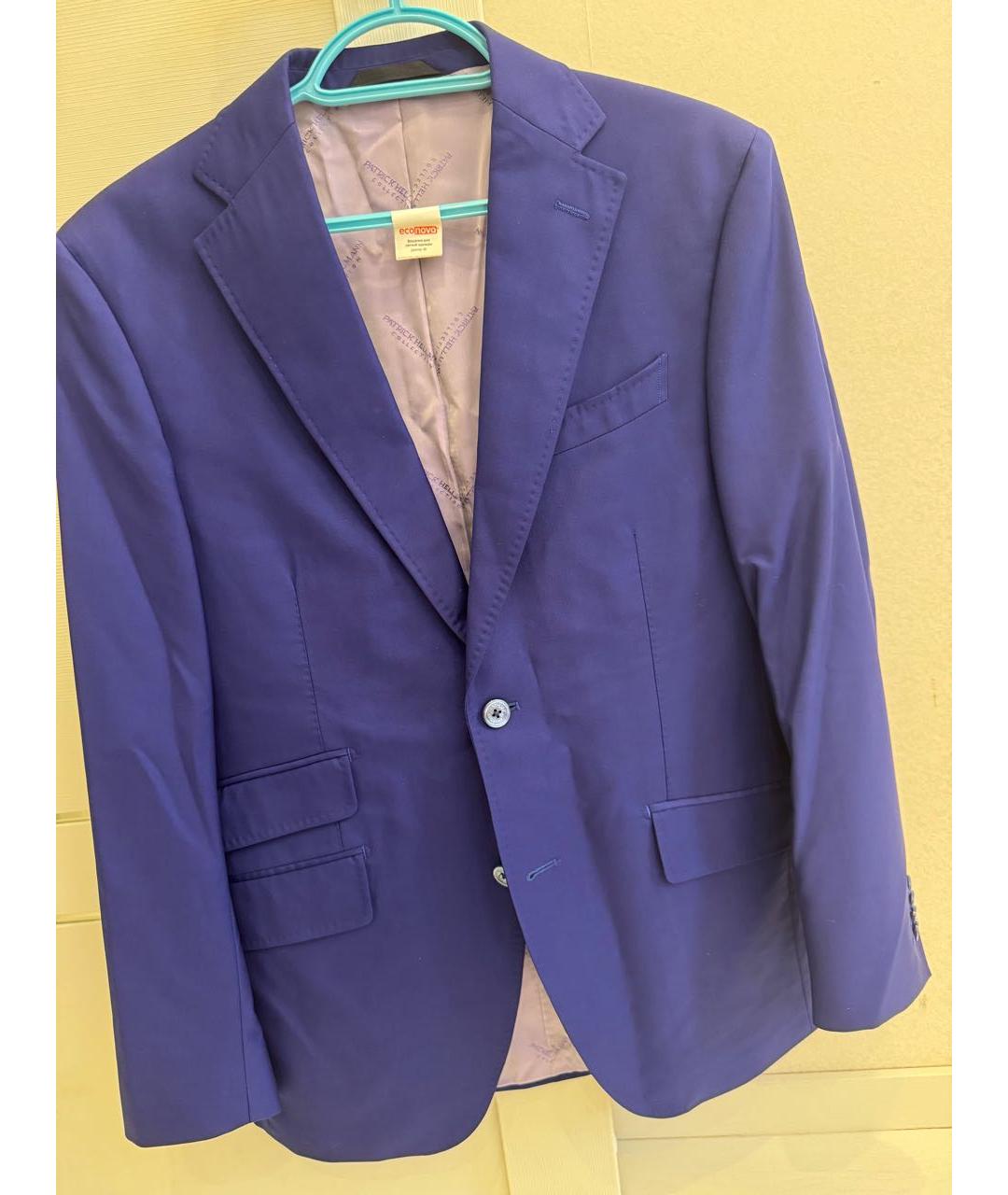 PATRICK TA Синий шерстяной пиджак, фото 5