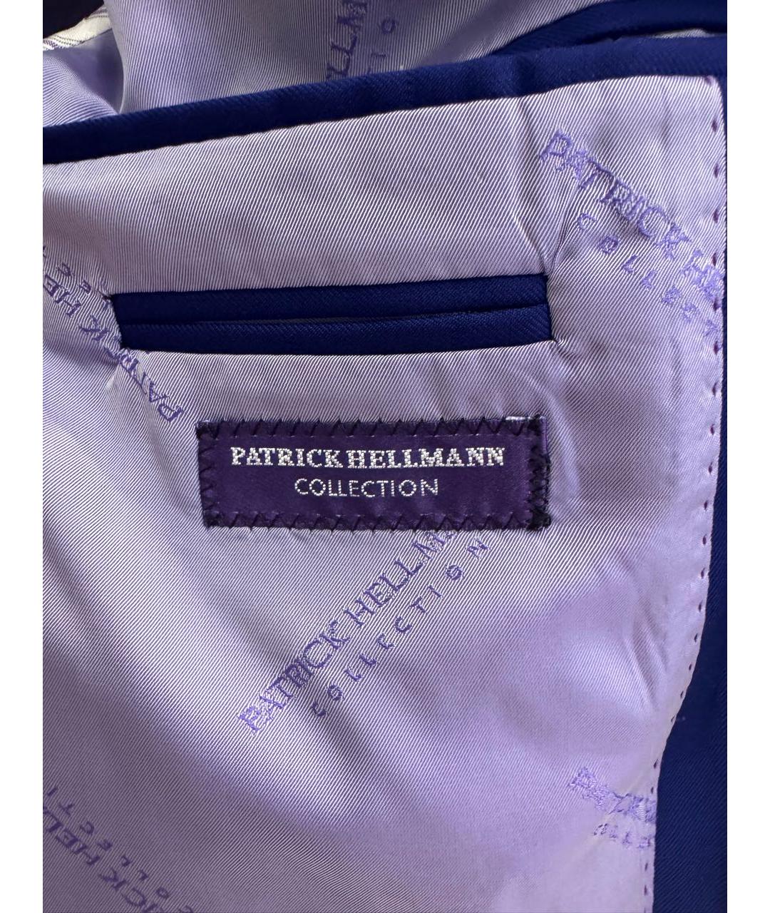 PATRICK TA Синий шерстяной пиджак, фото 3