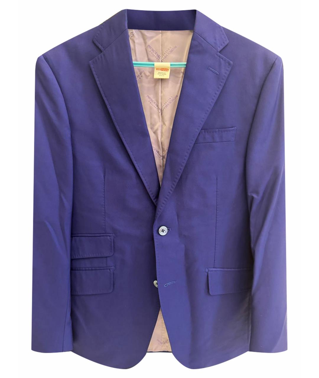 PATRICK TA Синий шерстяной пиджак, фото 1