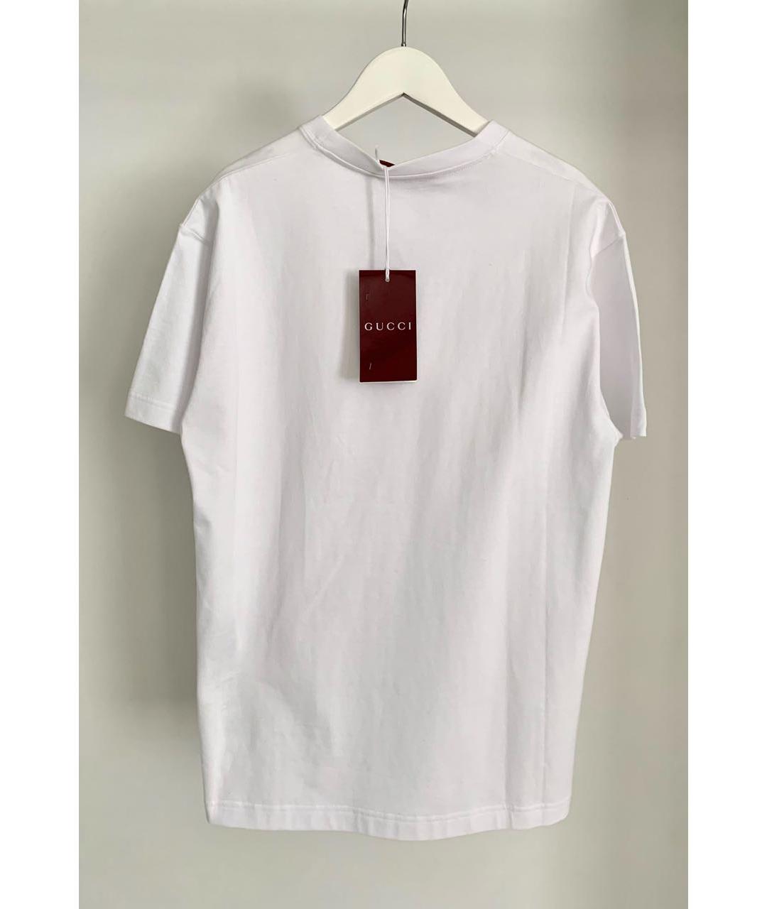 GUCCI Белая хлопковая футболка, фото 2
