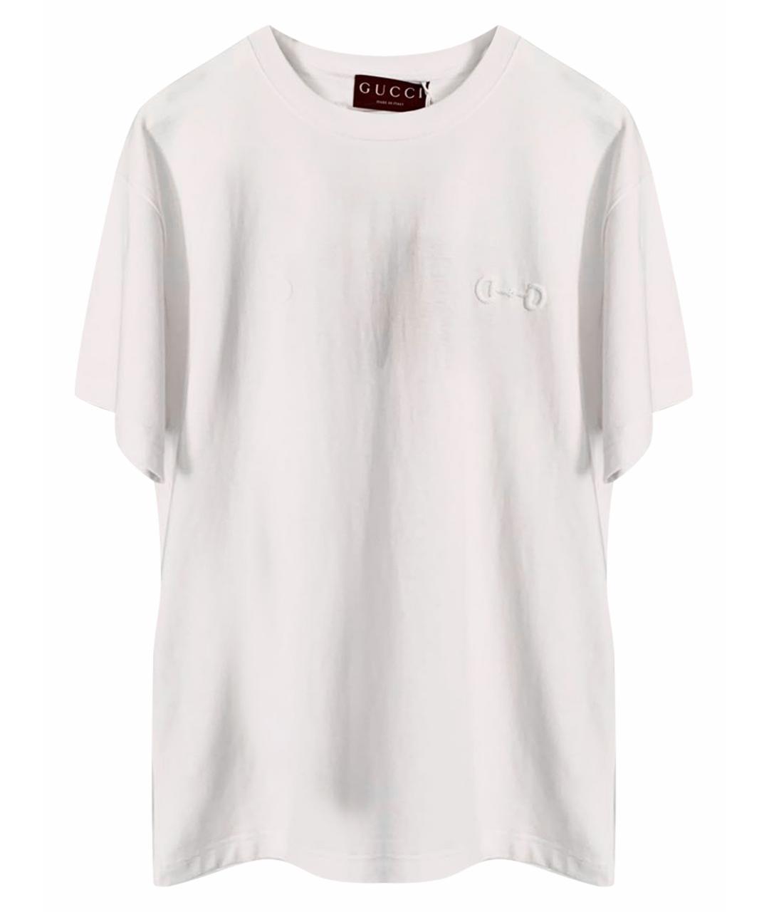 GUCCI Белая хлопковая футболка, фото 1