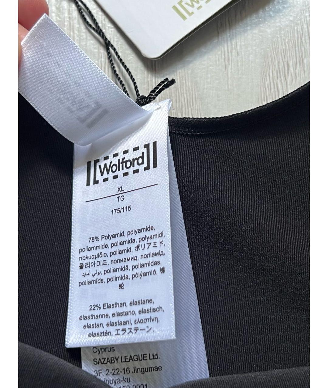 WOLFORD Черная полиамидовая майка, фото 2