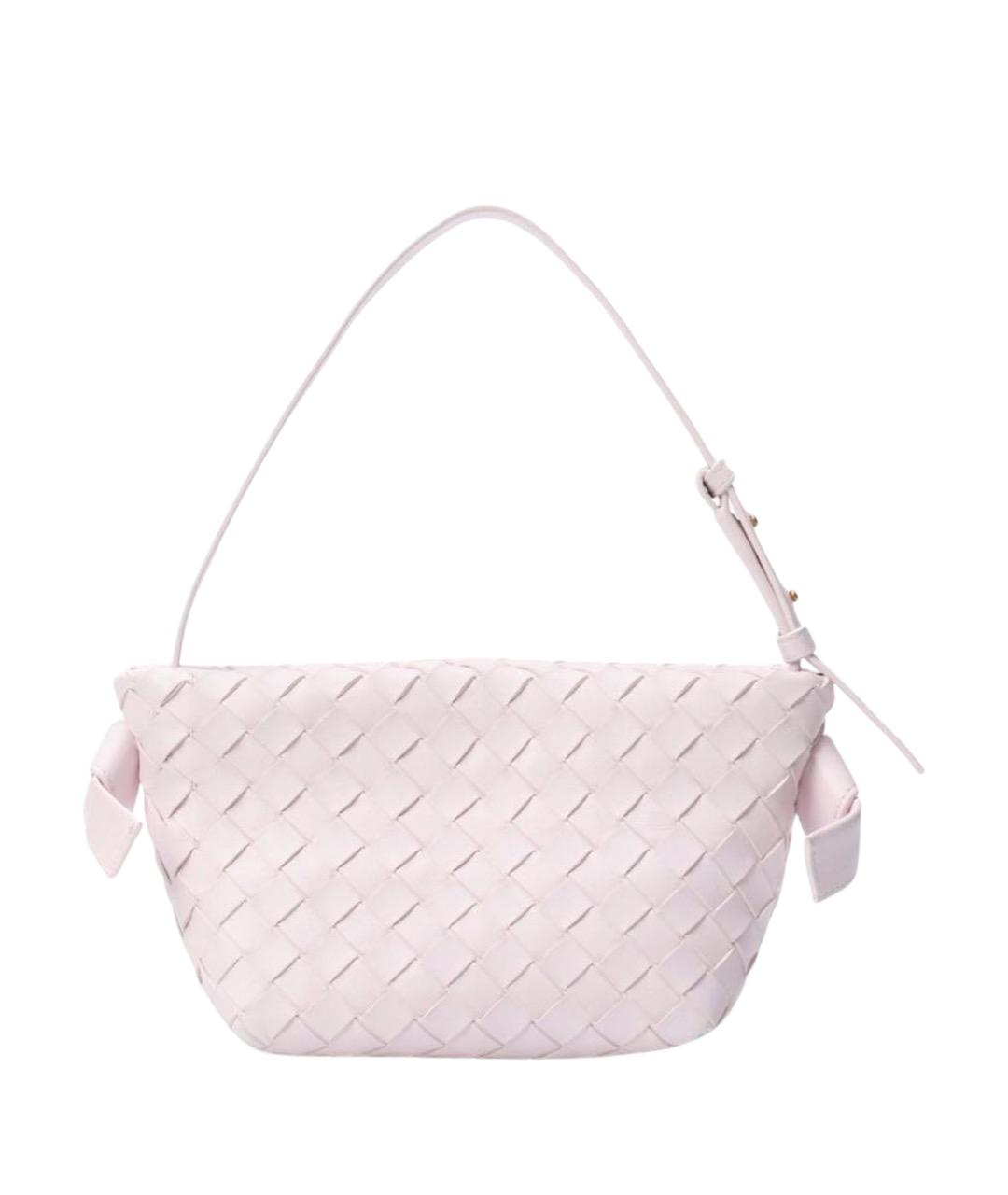 BOTTEGA VENETA Розовая кожаная сумка с короткими ручками, фото 1