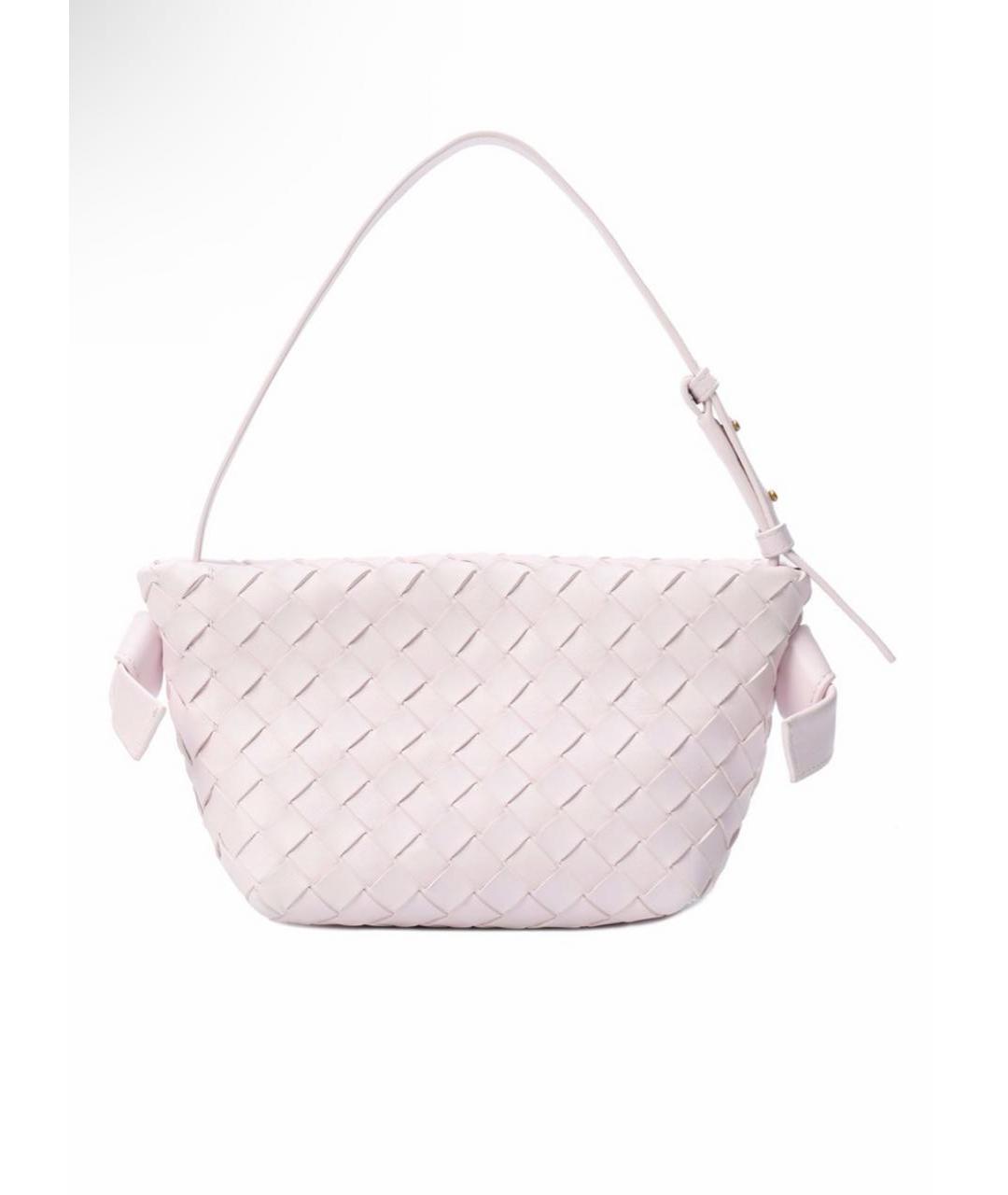 BOTTEGA VENETA Розовая кожаная сумка с короткими ручками, фото 7