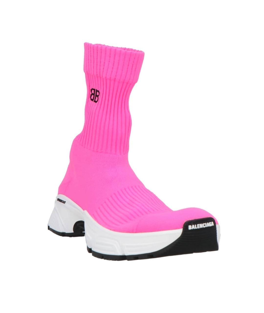 BALENCIAGA Розовые текстильные кроссовки, фото 2